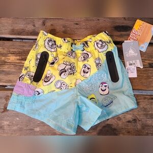 DISNEY TOY STORY SZ 3 NWT YELLOW / MINT Buzz Woody print swim trunks